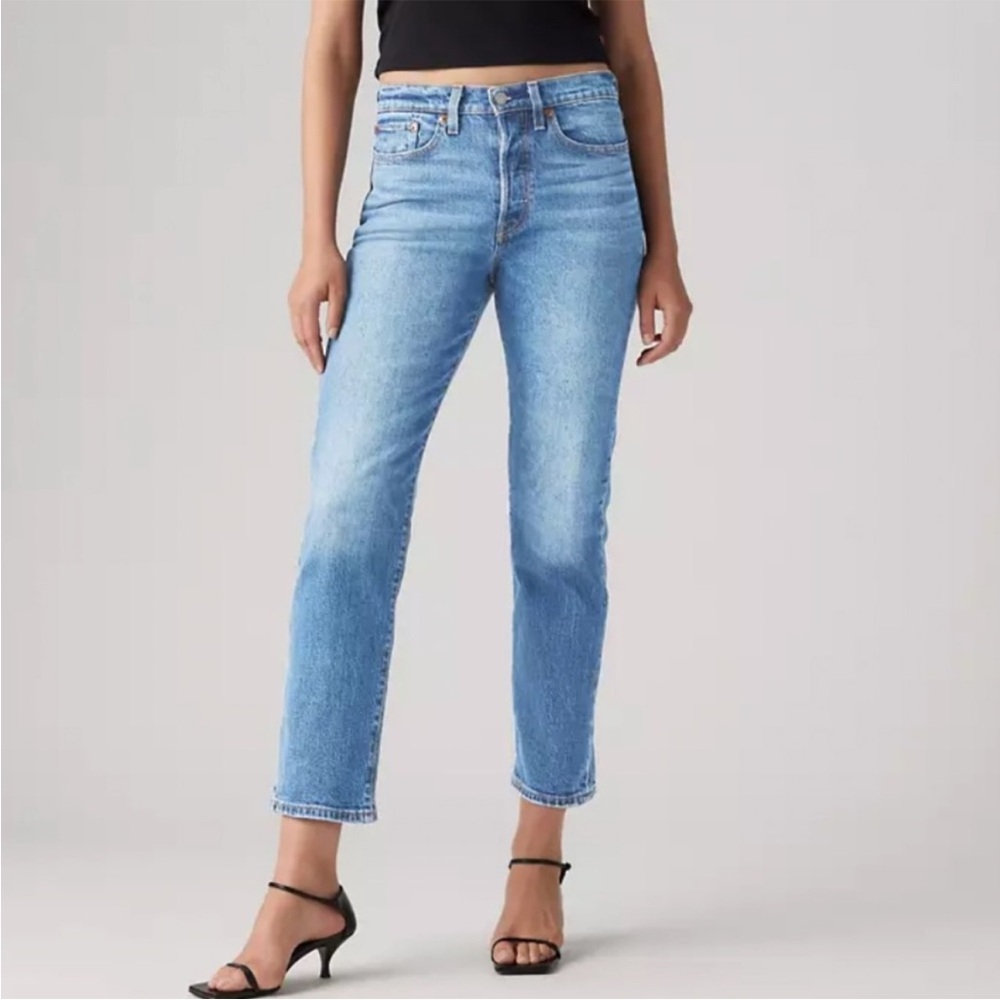 Levi’s 34 x 28 Jeans Wedgie Straight Ankle button fly Christina Light Wash NWT - Picture 7 of 14